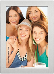 Ramka na zdjęcie srebrna 13x18 delikatna płaska