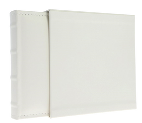 Album kieszeniowy 200 zdjęć 10x15 biała ekoskóra z pudełkiem