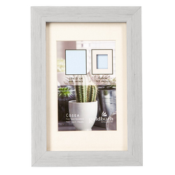 Ramka 10x15 z passepartout 9x13 delikatny szary