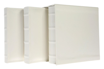 Zestaw 3 albumów w boxie 3x200 zdjęć 10x15 White ekoskóra