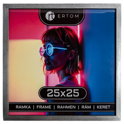 Ramka na zdjęcie 25x25 drewniana ALPINA stare srebro