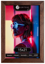 Ramka na zdjęcie 15x21 drewniana ALPINA brązowa