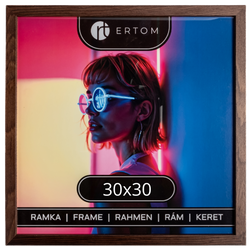 Ramka na zdjęcie 30x30 drewniana ALPINA brązowa