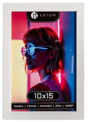 Ramka na zdjęcie 10x15 drewniana biała ALPINA