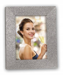Ramka na zdjęcie błyszcząca 10x15 Glamour srebrna