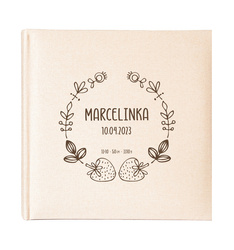 Album kieszeniowy na 200 zdjęć 10x15 Mustang Beige kwadrat, personalizacja Imię Dziecka