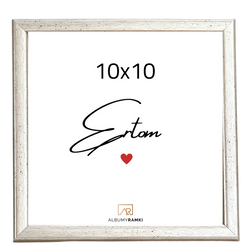 Ramka na zdjęcie, kwadratowa 10x10 stare srebro