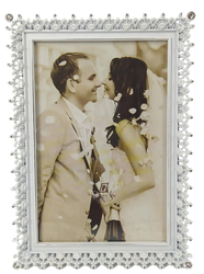 Ramka 10x15 elegancka glamour biała królewska