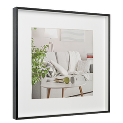 Ramka 3D na zdjęcie 40x40 z passe-partout 28x28 Alu-Box czarna