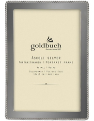 Ramka metalowa zdjęcie 13x18 srebrna z perełkami