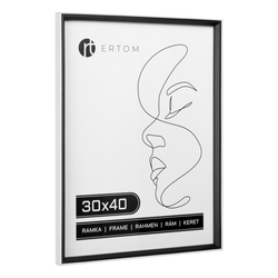 Ramka na zdjęcie 30x40 biało-czarna skandynawska Pamira