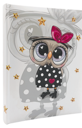 Album kieszeniowy na 200 zdjęć 10x15 dziecięcy z sówką