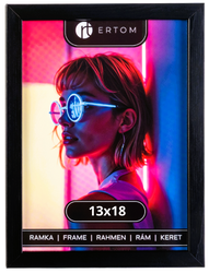 Ramka na zdjęcie 13x18 drewniana ALPINA czarna