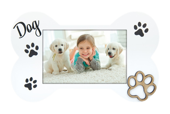 Ramka na zdjęcie 10x15 w kształcie kości na zdjęcie psa