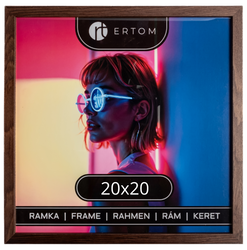 Ramka na zdjęcie 20x20 drewniana ALPINA brązowa