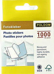 Foto przylepce podklejki zdjęć 1000 szt Poldom
