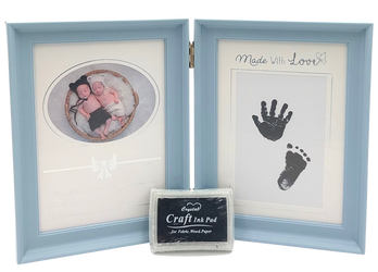 Ramka na zdjęcie 8x10 dziecięca z odciskiem rączki, nóżki Blue