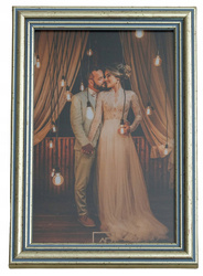 Ramka na zdjęcie 13x18 stare srebro DUO z frezem