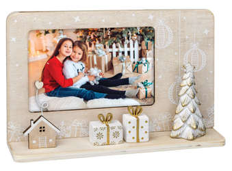 Ramka świąteczna na zdjęcie 10x15 z ozdobami 3D