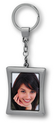 Brelok ze zdjęciem metalowy srebrny