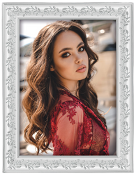 Ramka na zdjęcie 15x20 metalowa srebrna Elegant