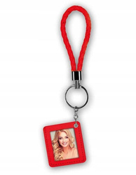 Brelok zdjęcie czerwony skórzany prezent Walentynki
