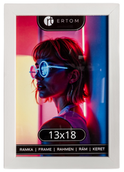 Ramka na zdjęcie 13x18 drewniana ALPINA biała