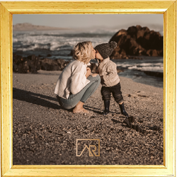 Ramka na zdjęcie, kwadratowa 20x20 złota, gold