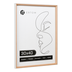 Ramka na zdjęcie 30x40 biały-natural skandynawska Pamira