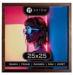 Ramka na zdjęcie 25x25 drewniana ALPINA brązowa