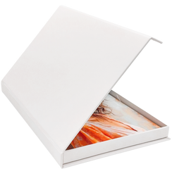 Pudełko na zdjęcia 15x21/23 50 zdjęć biała ekoskóra