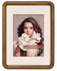 Ramka na zdjęcie 20x30 z passepartout 15x21 brązowa