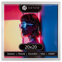 Ramka na zdjęcie 20x20 drewniana ALPINA biała