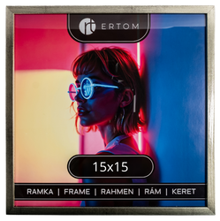 Ramka na zdjęcie 15x15 drewniana ALPINA srebrna