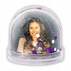 Ramka na zdjęcie Kula wodna fioletowe gwiazdki