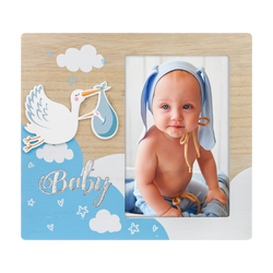 Ramka dziecięca Baby na zdjęcie 10x15 Bocian Blue, narodziny dziecka