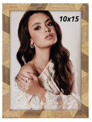 Ramka na zdjęcie 10x15 BOHO brązowo-naturalna