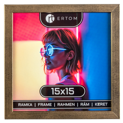 Ramka na zdjęcie 15x15 drewniana ALPINA stare złoto