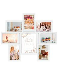 Multirama 8 zdjęć 7*10x15 1*15x20 biała klasyczna