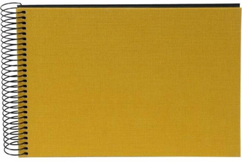 Album na spirali Bella Vista musztardowy 40 czarnych stron