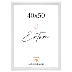 Ramka na zdjęcie,plakat biała 40x50
