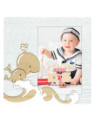 Ramka dziecięca na zdjęcie 10x15 z wielorybkami