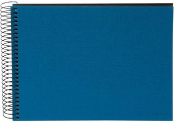 Album tradycyjny na spirali Bella Vista niebieska, 40 czarnych stron