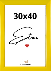 Ramka na zdjęcie 30x40 Aura żółta z plexi