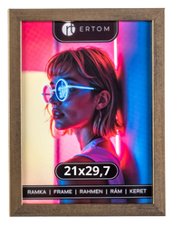 Ramka na zdjęcie 21x29,7 A4 drewniana ALPINA stare złoto