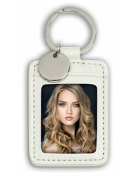 Brelok zdjęcie ecru upominek Walentynki ekoskóra